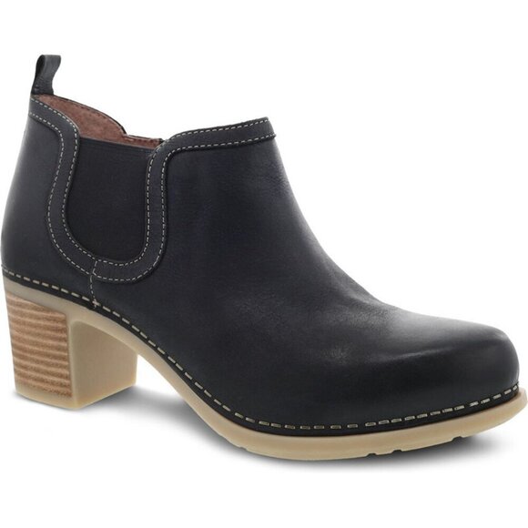 Dansko Harlene ankle booties black leather 38 - Picture 1 of 13